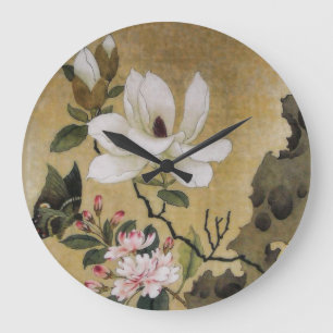 Magnoliablomma- och fjärilsMing dynasti Stor Klocka