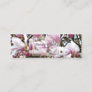 Magnoliablommar är våren mini visitkort
