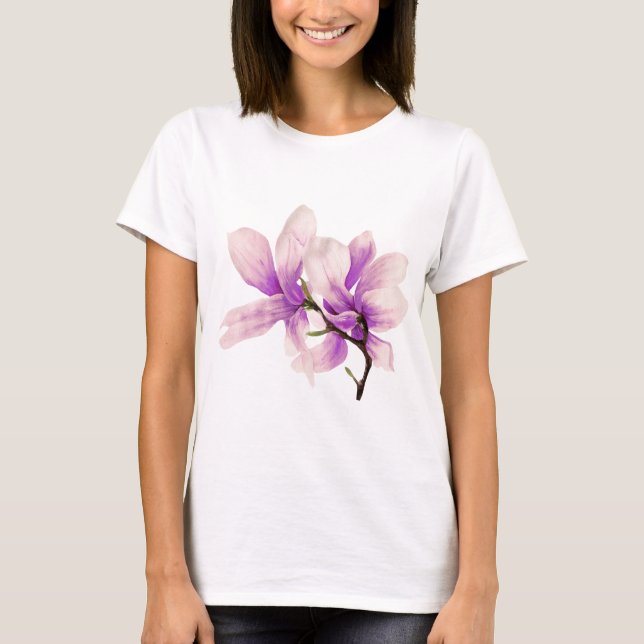 Magnoliablommar T Shirt (Framsida)