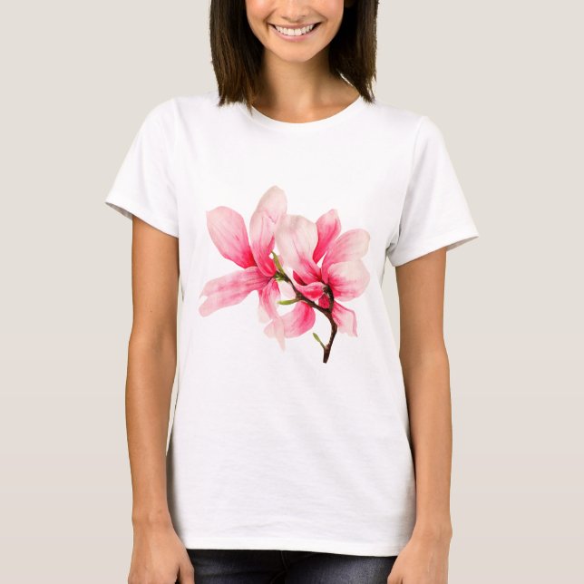 Magnoliablommar T Shirt (Framsida)