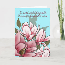 Magnoliablomningens uppmuntrande kort
