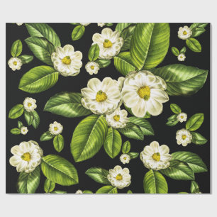 Magnoliaen blommar botaniskt slående in papper presentpapper
