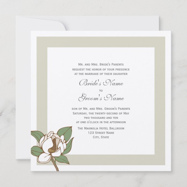 Magnolianinbjudan Inbjudningar (Framsida)