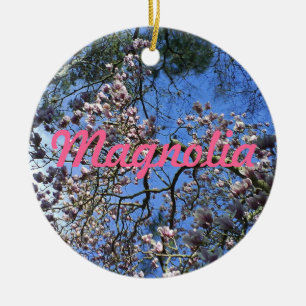Magnoliaprydnad Julgransprydnad Keramik