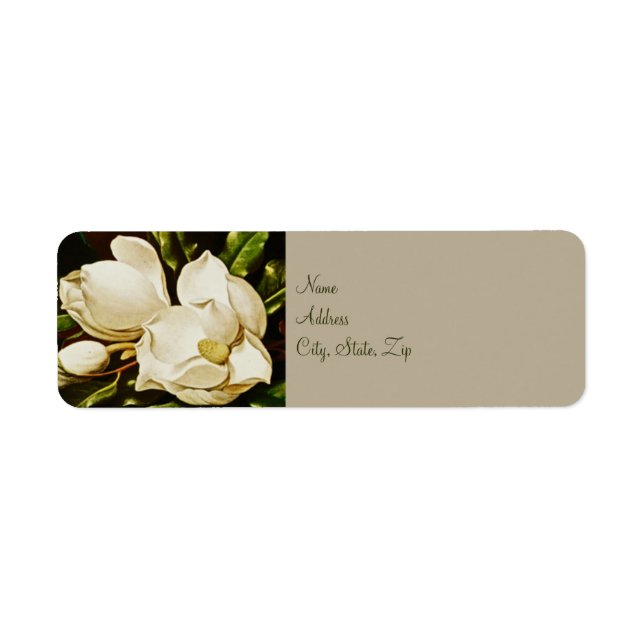 Magnolias Bröllop Returetiketter Returadress Etikett (Framsidan)