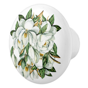 Magnolias Ceramic Drawer Knobs Knopp