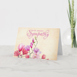 Magnolias CondolCard för vattenfärg Kort