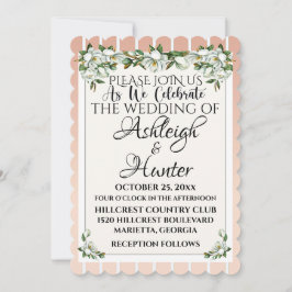 Magnolias - en vacker dag för ett Bröllop - inbjud Inbjudningar