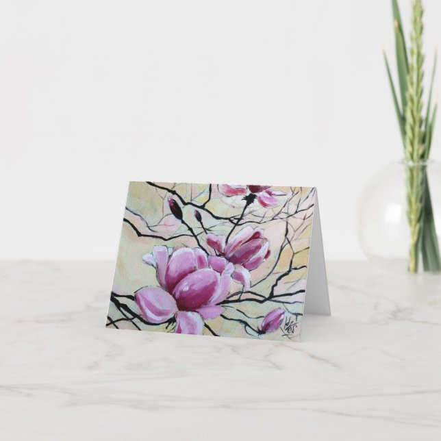 Magnolias - gratulationskort kort (Framsida)