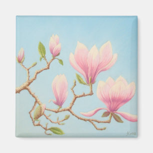 Magnolias i blom, Wisley arbeta i trädgården i Magnet