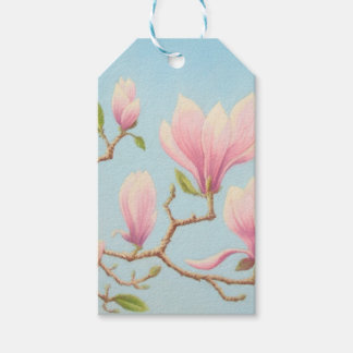 Magnolias in Bloom, Wisley Gardens, Surrey, Pastel Presentetikett