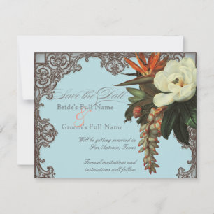 Magnolias n Bird of Paradise - Save the Date Spara Datumet