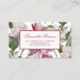 Magnolias other Flowers Antique Botanias Visitkort