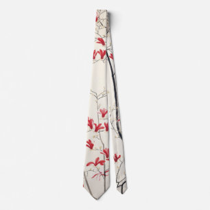 Magnoliaträd av Kobayashi Kokei, Vintage natur Slips
