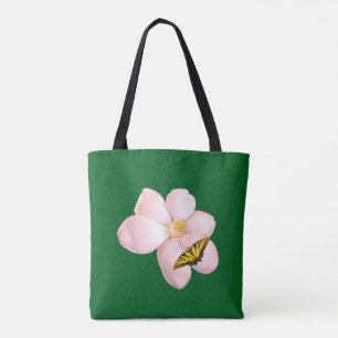 Magnoliautskrift, värdeposterpapper (halvblank) tygkasse