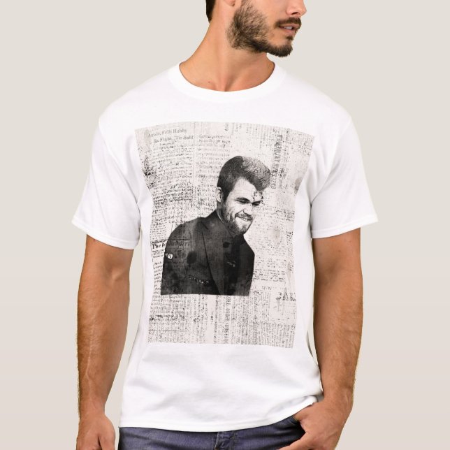 Magnus Carlsen Porträtt T Shirt (Framsida)