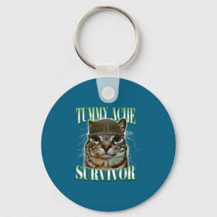 Magont överlevare katt meme rolig humor talesätt C Nyckelring