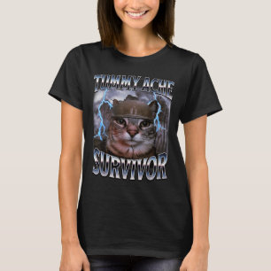 Magont överlevare Roligt katt meme överlevde dagen T Shirt