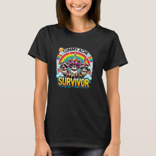 Magont överlevare Tvättbjörns Mem Djurliv T Shirt