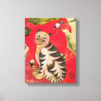 Magpie and Tiger Koreansk folkart