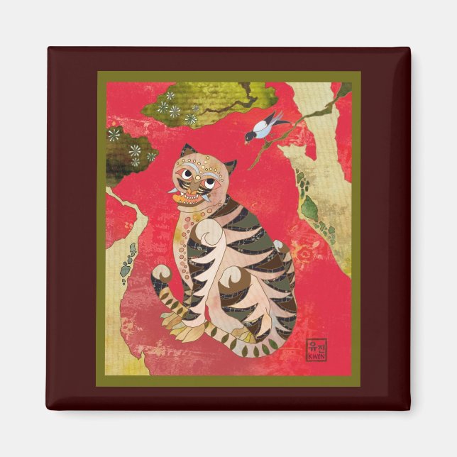 Magpie and Tiger: Koreansk folkkonst Magnet (Framsidan)