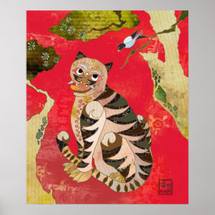 Magpie and Tiger: Koreansk folkkonst Poster