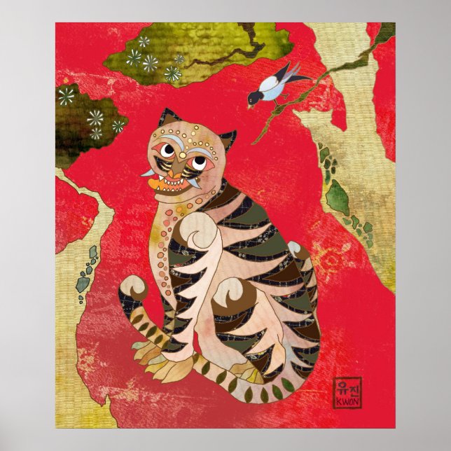 Magpie and Tiger: Koreansk folkkonst Poster (Framsidan)