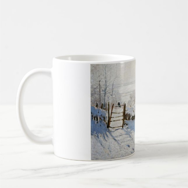Magpie av Claude Monet Kaffemugg (Vänster)