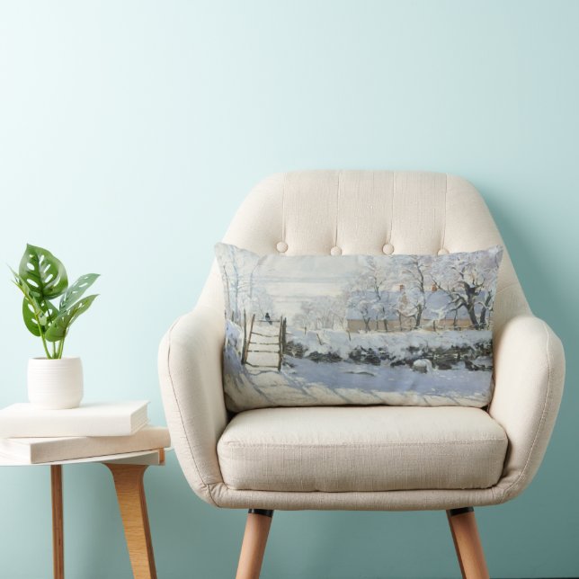 Magpie av Claude Monet Lumbarkudde (Stol)