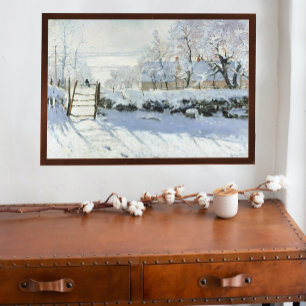 Magpie av Claude Monet Poster