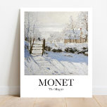 Magpie av Claude Monet Poster<br><div class="desc">Claude Monets Magpie är en vacker poster som kommer att tillföra lite elegans till vilket rum som helst. Poster har en magpaj på ett stängsel i snö. Fågeln är omgiven av träd och ett vackert vinterlandskap. Poster är tryckt på högkvalitativ papper och finns i olika storlekar.</div>