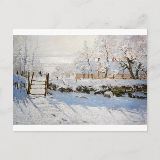 Magpie av Claude Monet Vykort (Framsida)
