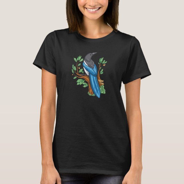 Magpie Bird Birder Bird Watching Cute Birdy Nature T Shirt (Framsida)