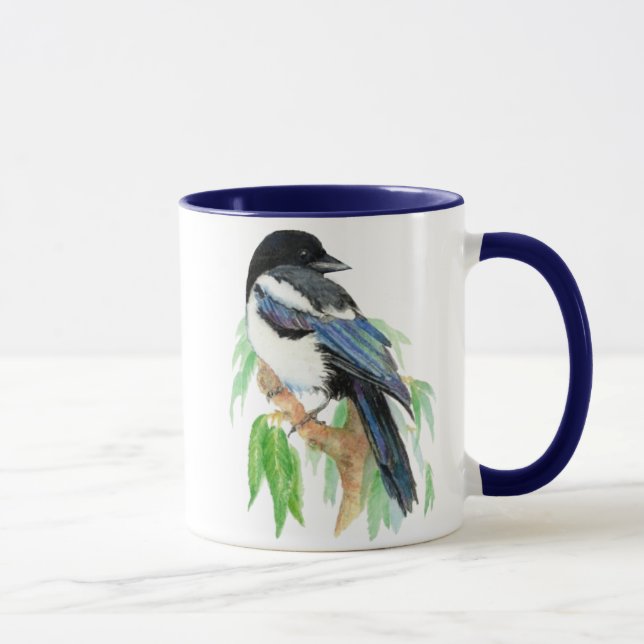 Magpie, Bird, Garden, Nature, Wildlife Mugg (Höger)