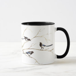 Magpie Bird, Nature, Wildlife Family Mugg