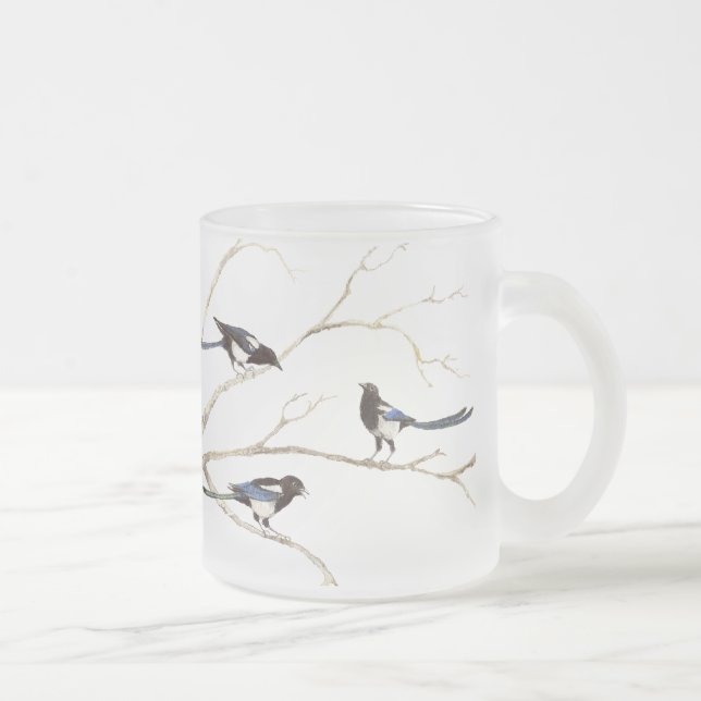 Magpie Bird, Nature, Wildlife Glass Mugg (Höger)