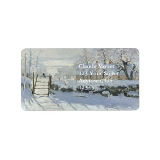 Magpie Claude Monet Adressetikett
