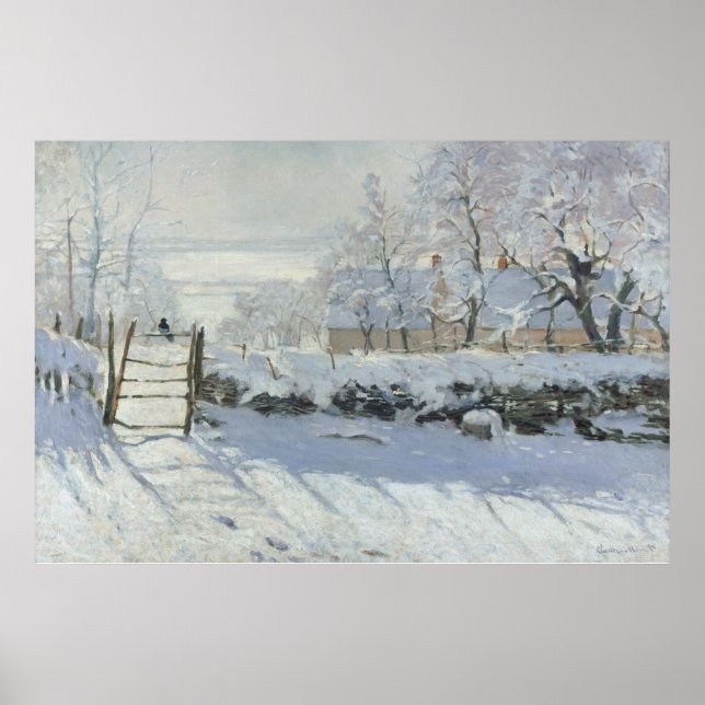 Magpie - Claude Monet - Die Elster - La Paj Poster (Framsidan)