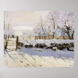 Magpie efter Monet Poster