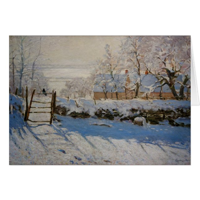 Magpie La Paj av Claude Monet Hälsningskort (Framsidan Horizontal)