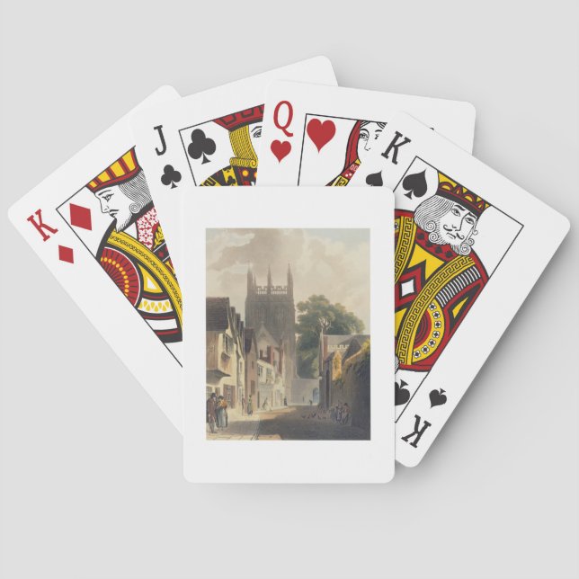 Magpie Lane, Oxford, illustration från Histor Casinokort (Baksidan)