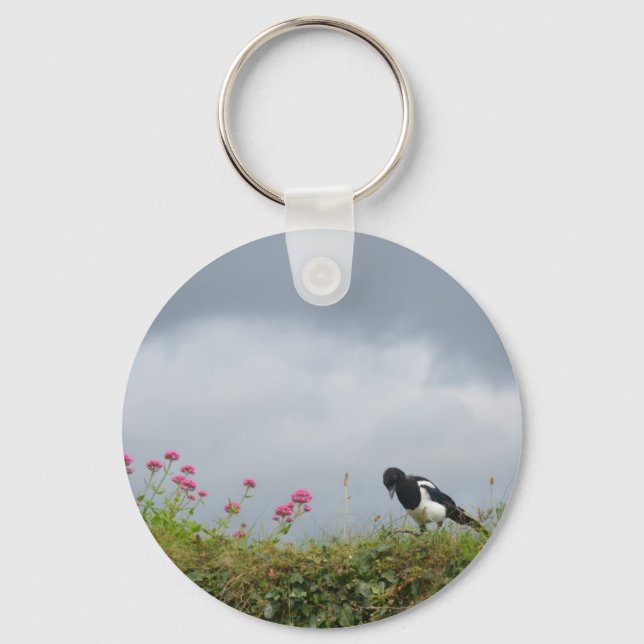 Magpie och vild. nyckelring (Framsida)