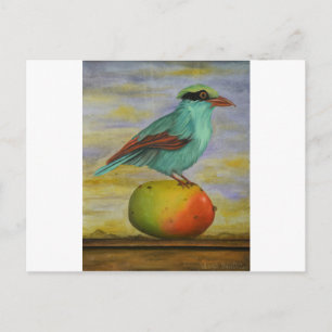 Magpie on a Mango Vykort