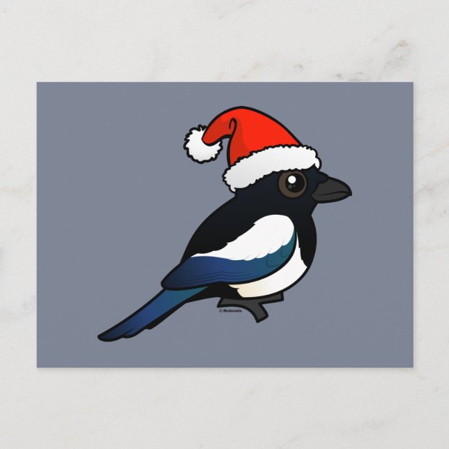 Magpie Santa Helg Vykort (Framsida)