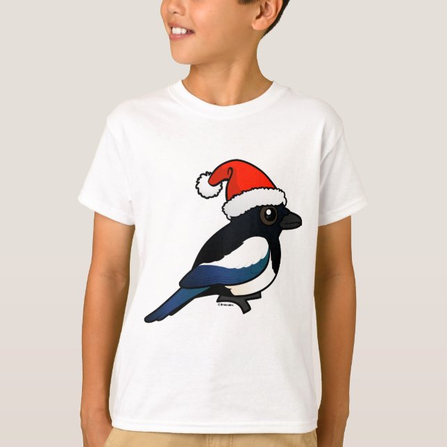 Magpie Santa Tee Shirt (Framsida)