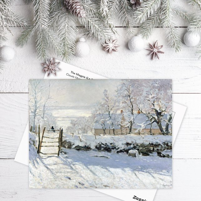 Magpie Winter liggande Claude Monet Vykort (Skapare uppladdad)