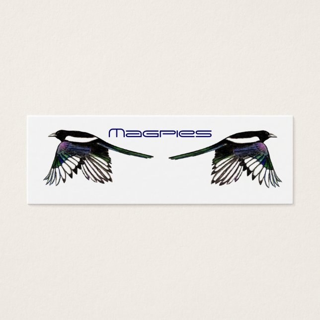 Magpies BookMark Litet Visitkort (Framsidan)
