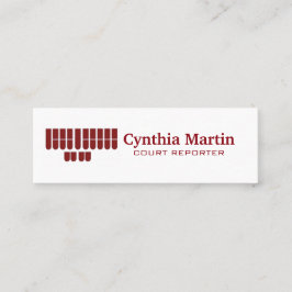 Magra beställnings- domstolreportervisitkortar mini visitkort