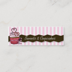 magra rosa muffinkort mini visitkort