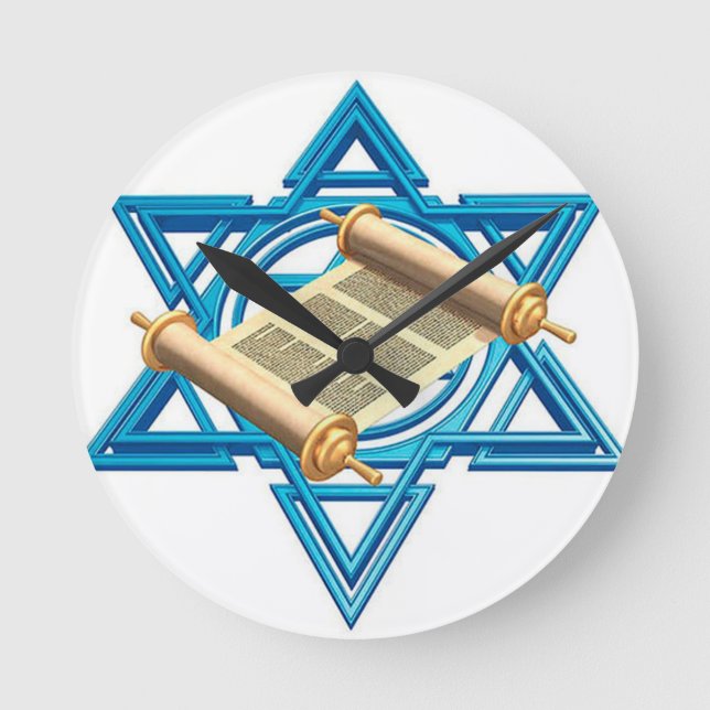 Maguen David Torah Rund Klocka (Framsida)